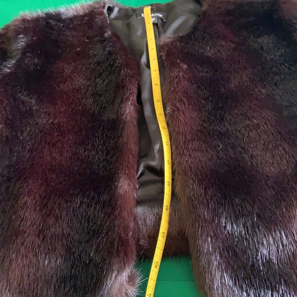 bebe evening jacket faux fur brown “fur” size small - Picture 7 of 10